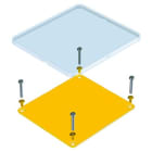 CABUR SRL - CBRTA100060Y TA100060Y TARGA QUADRO 100X60 GIALLA