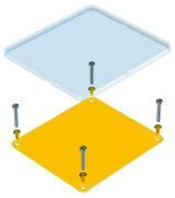 CABUR SRL - CBRTA100090YS TA100090Y TARGA IDEN QUAD. 100X90 GIALLA