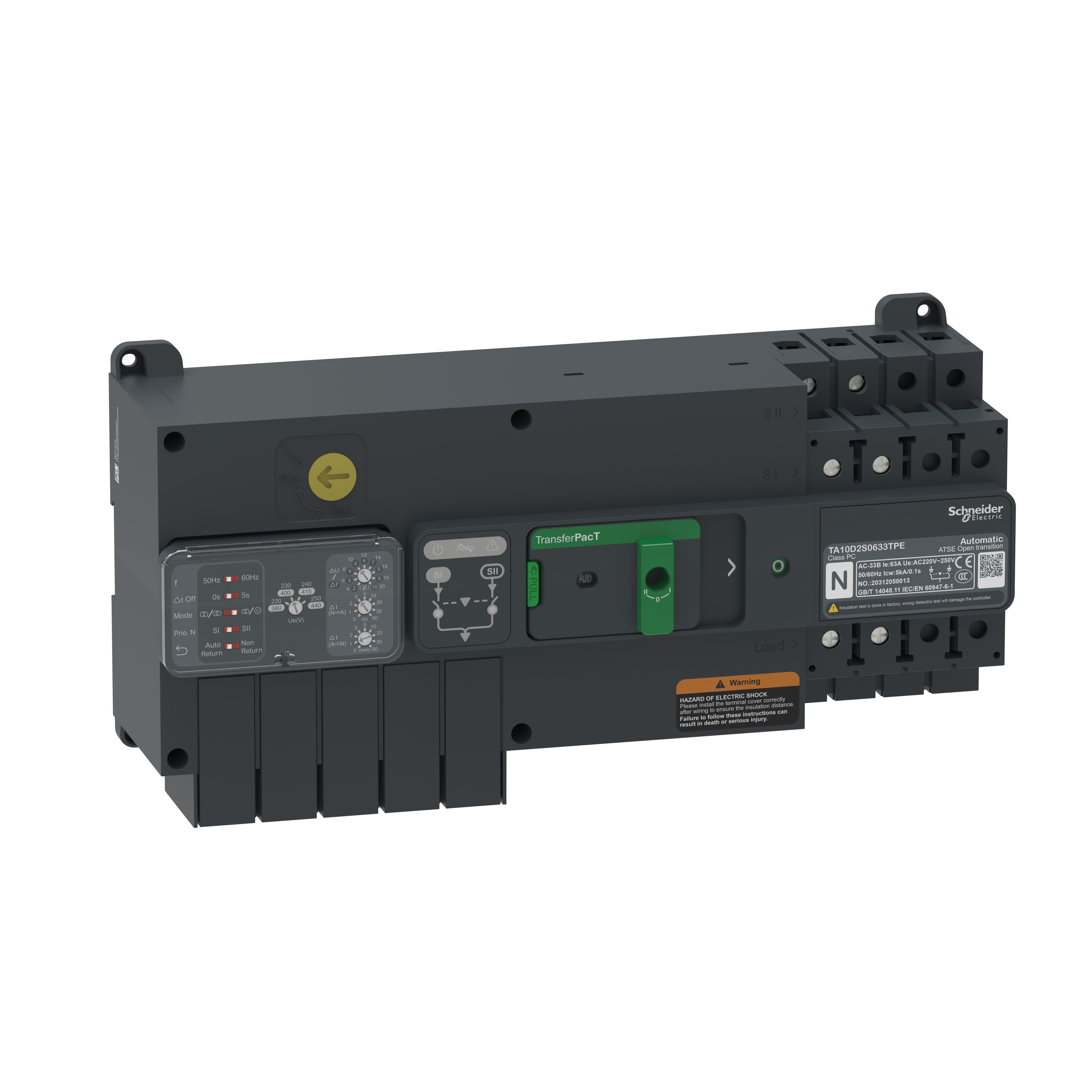 SCHNEIDER ELECTRIC - SNRTA10D2S0323TPE TransferPacT automatic 32A 230V 2P