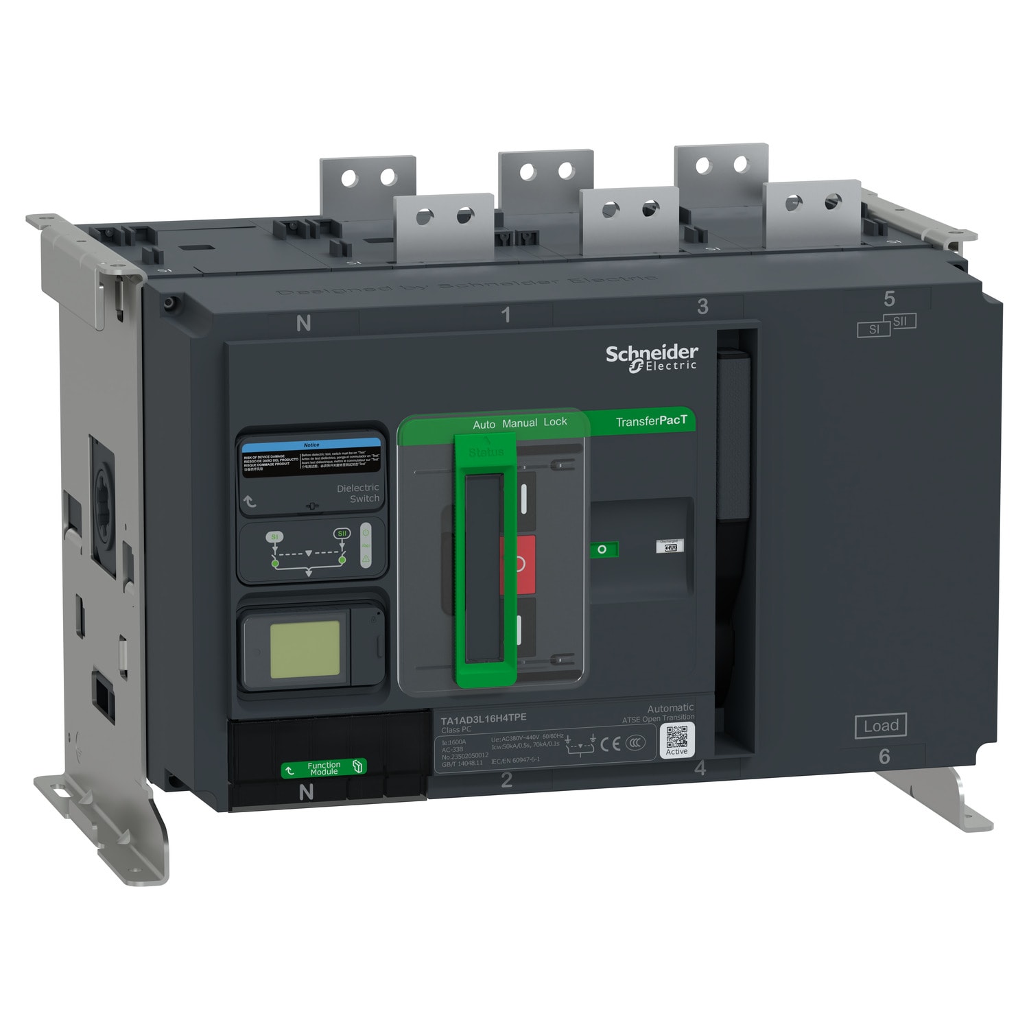 SCHNEIDER ELECTRIC - SNRTA1AD3L8004TPE TRANSFERPACT ACTIVE 800A 380/440V 3P TA1