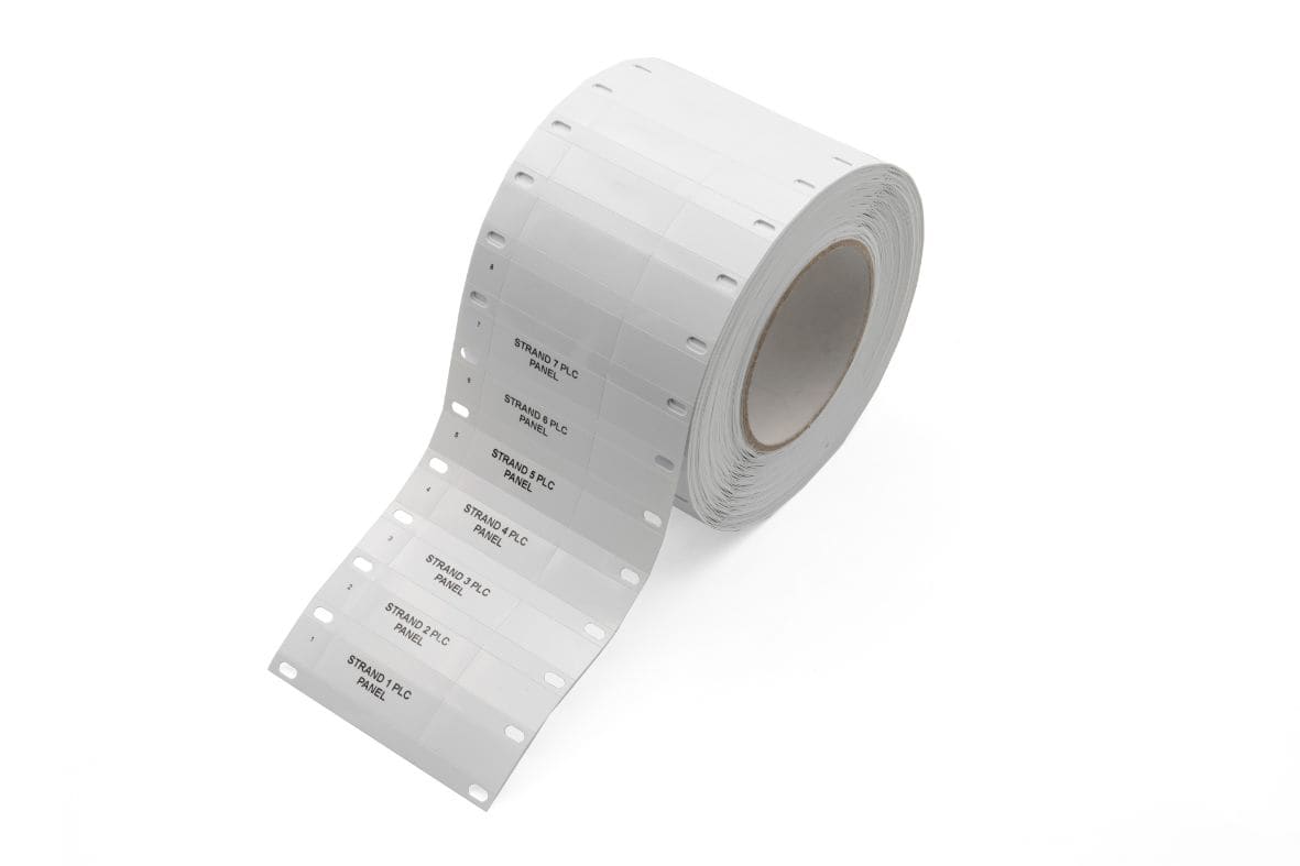 CEMBRE SPA - CEM37290 TARGH.TAP-ROLL BIANCO 15X27MM IN PVC RIG