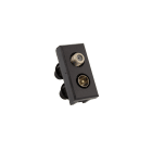 FAIT SRL - FIT5121602 TAS/FM - PRESA DOP FF+IECM COMPTICINO AXOLUTE SCURA