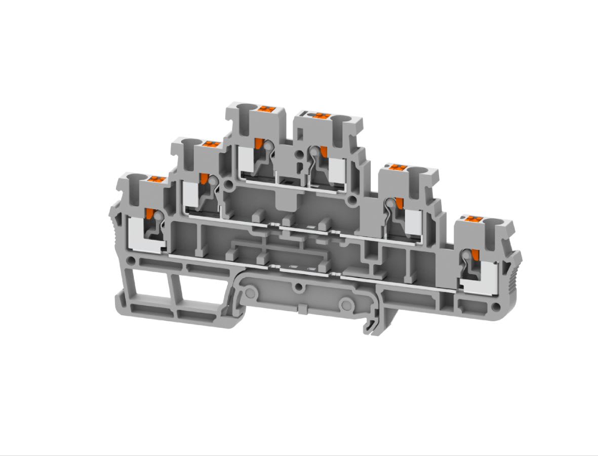 CEMBRE SPA - CEMTBP2.5-L3 MORS X GUIDA DIN PUSH-IN GRIG. 3 LIV 2,5