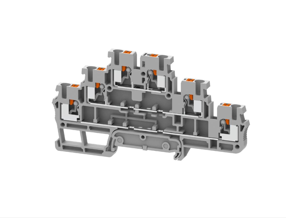 CEMBRE SPA - CEMTBP2.5-L3 MORS X GUIDA DIN PUSH-IN GRIG. 3 LIV 2,5
