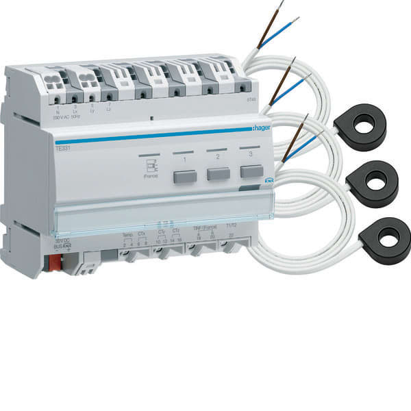 HAGER - HAGTE332 Messwertgeber KNX mit 3 Wandlern