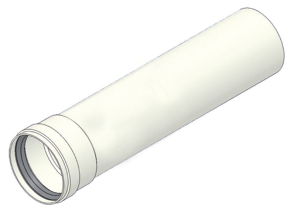 TECNOGAS SRL - TGS00000051001 PROLUNGA ALLUMINIO L.1000 D=80 MF C/GUAR