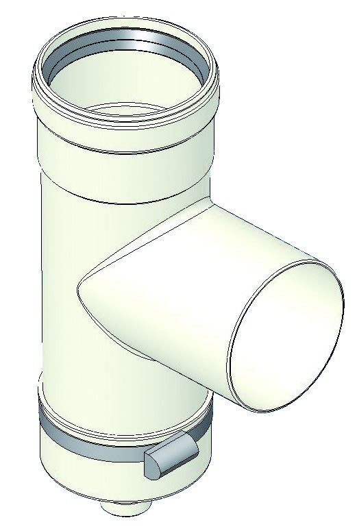 TECNOGAS SRL - TGS00000051056 RACCORDO A TEE D=80 C/TAPPO RACCOGLI CON