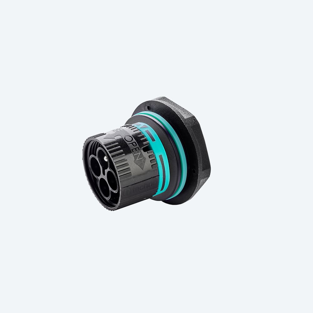 TECHNO SRL - TLHTHB.387.E4A MINI-CONNECT PLUG PANEL 4P SCREW IP68 NU