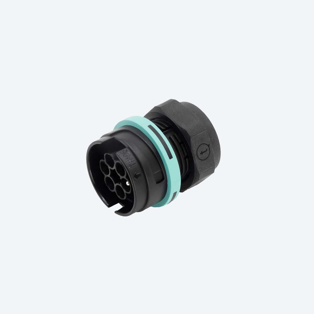 TECHNO SRL - TLHTHB.406.A1E CONNECT PANEL PLUG 6P SCREW IP68 NUT