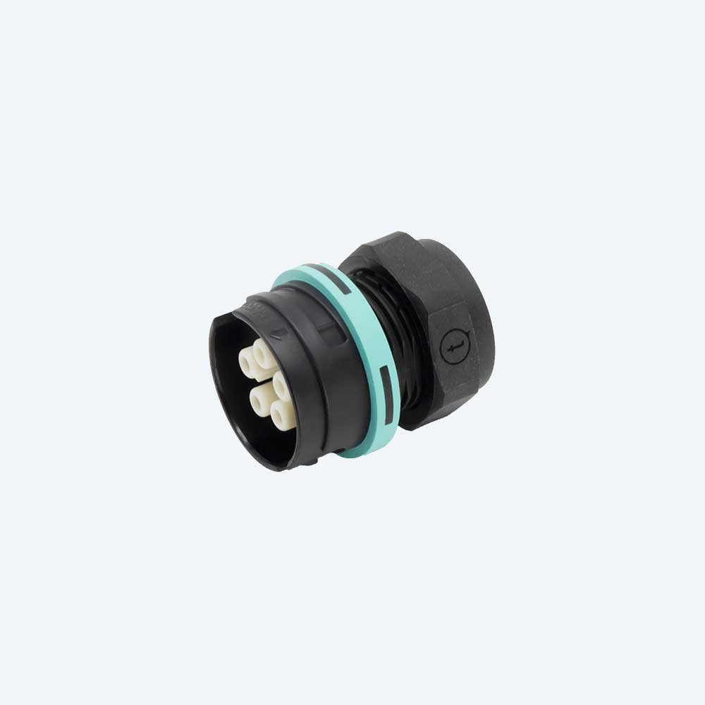 TECHNO SRL - TLHTHB.406.C1A CONNECTOR PANELSOCKET 5P SCREW IP68 NUT