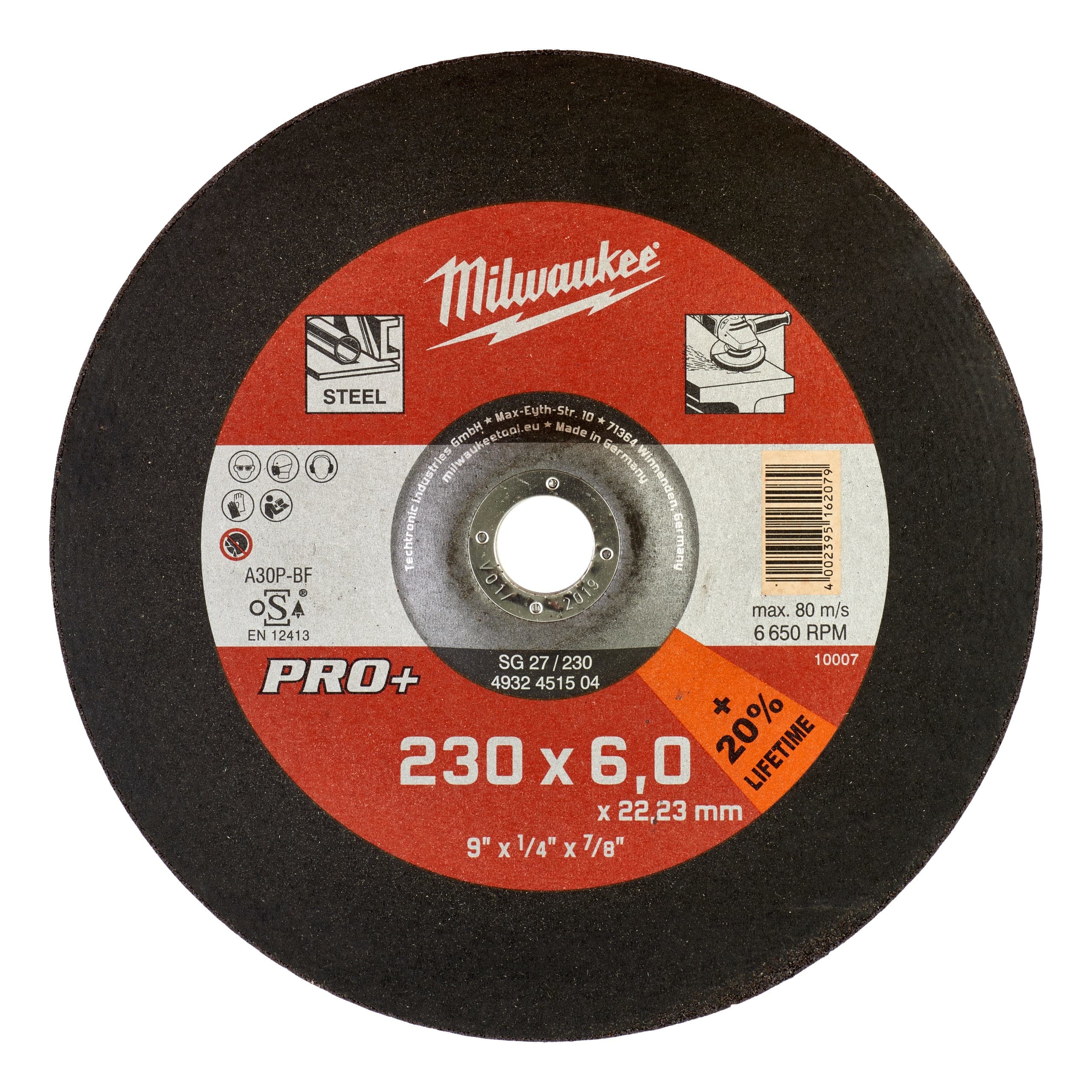 MILWAUKEE - AEG - COP4932451504 MOLE DA SBAVO SG27P 230X6MM - PRO+