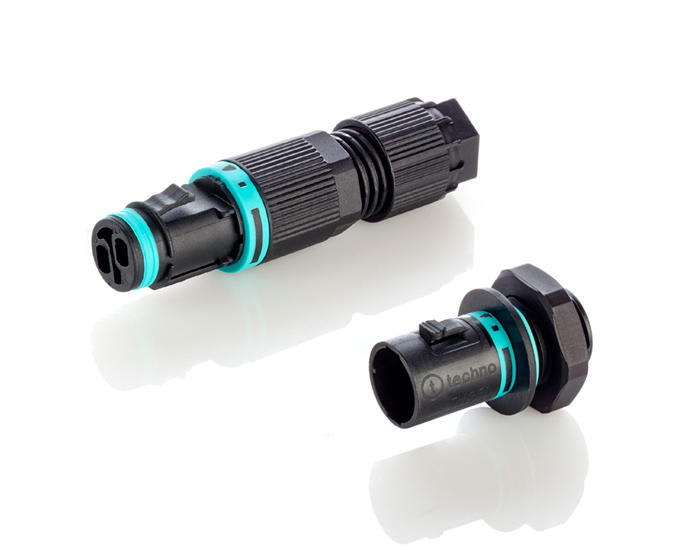 TECHNO SRL - TLHTHB.381.N2A.R KIT MICRO-CONN PLUG-PAN SOCKET 2P SCW IP