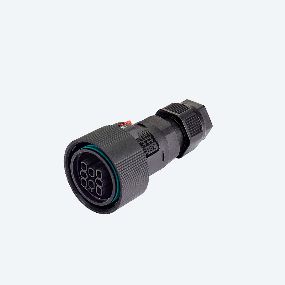 TECHNO SRL - TLHTHB.405.B8A CONNECTOR SOCKET 8P C/GHIERA SCREW