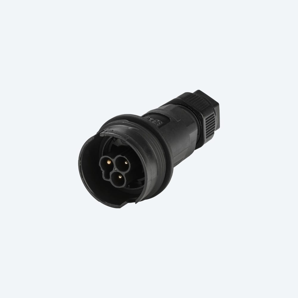 TECHNO SRL - TLHTHB.408.A2B CONNECT PLUG METAL RING 3P SCREW IP68