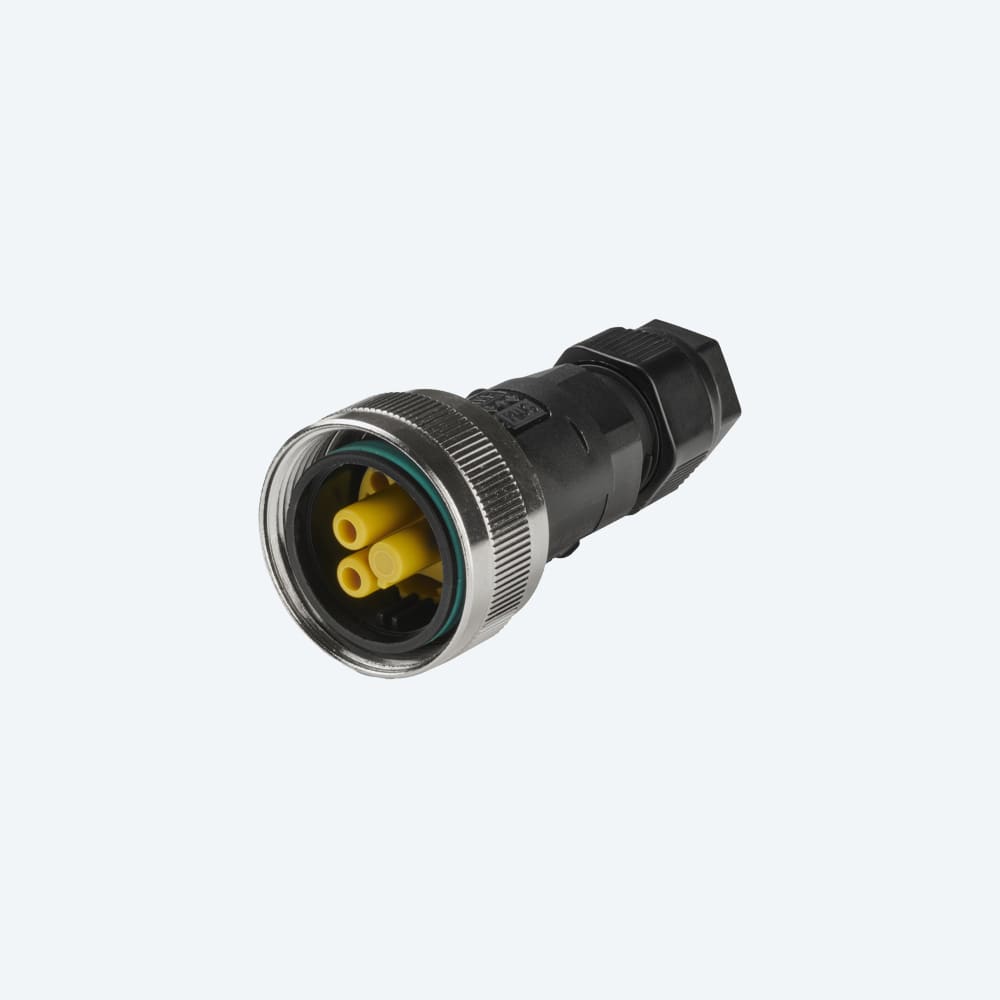 TECHNO SRL - TLHTHB.408.B2G CONN SOCKET METAL RING 2P SCREW IP68