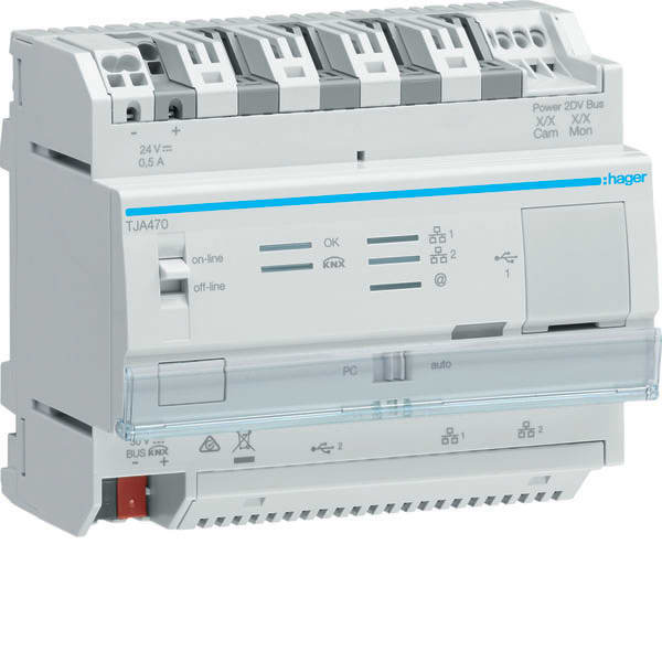 HAGER - HAGTJA470 MOD.KNX TP-IP IOT +EASY +DOMOVEA EXPT 6M