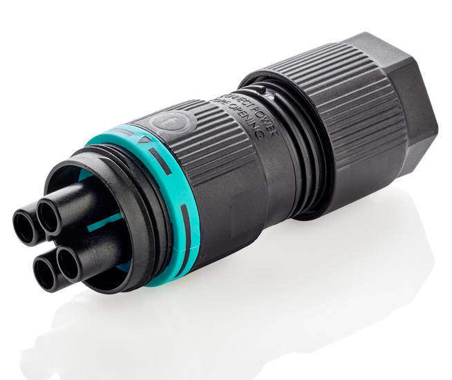 TECHNO SRL - TLHTHB.387.B4A.L MINI-CONNECTOR SOCKET 4P SCREW D7-13,5 I