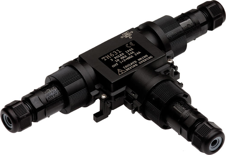 TECHNO SRL - TLHTHH.631.B3A DISTR 3WAYS 3XCONNECT 24A 3P SCREW IP65