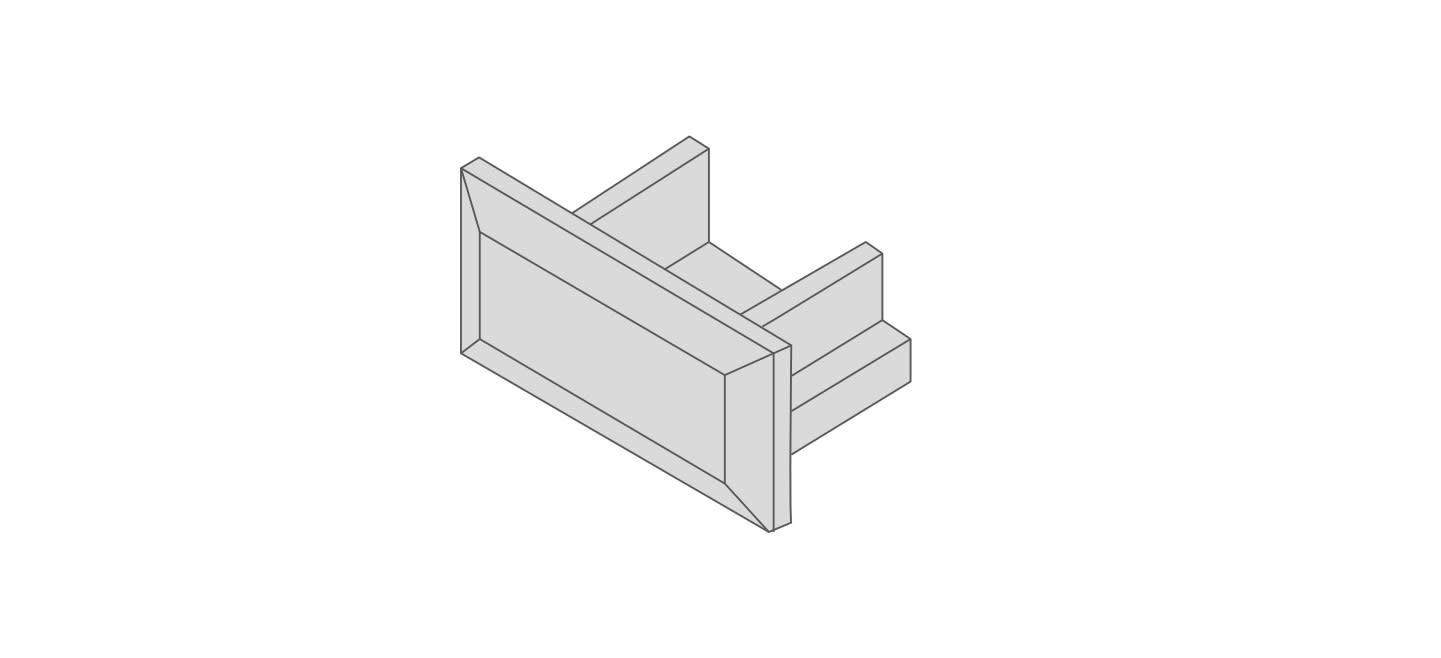 DIGIMAX SRL - DIXTPE167-G 1PZ TAPPO GRIGIO PROFILO DA SUPERFICIE 1