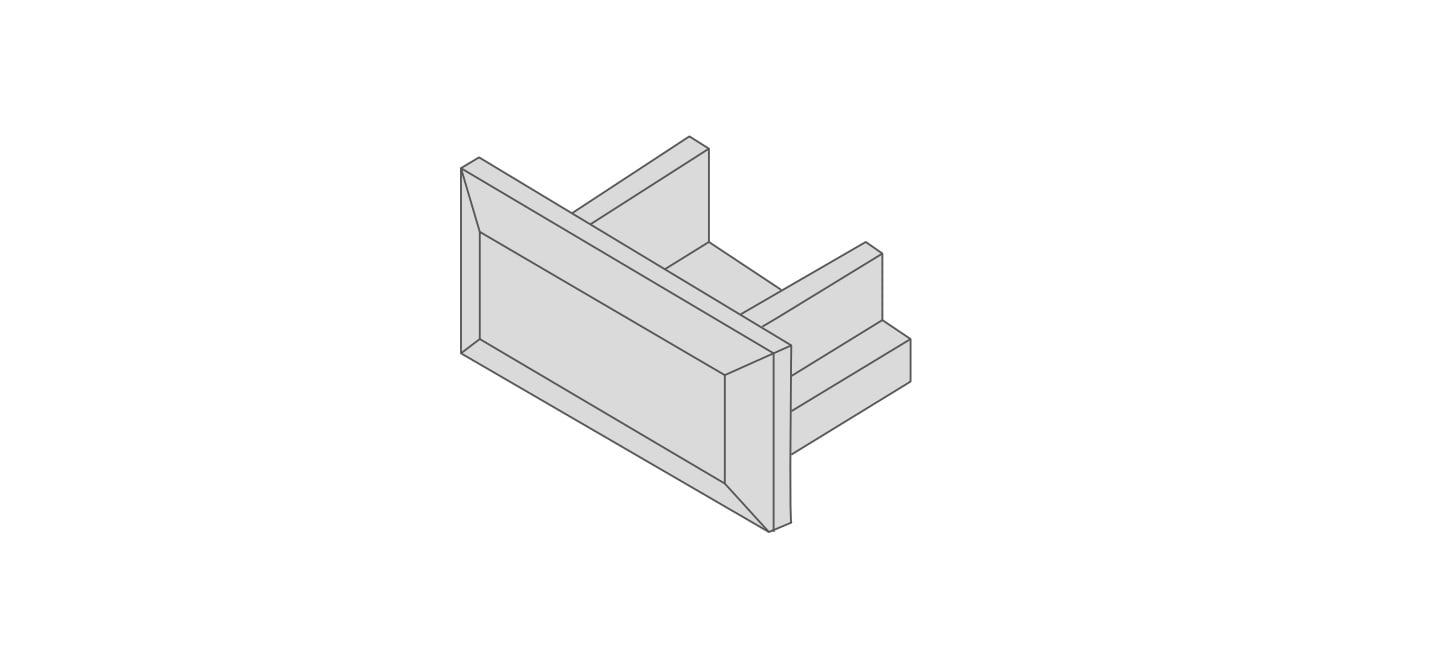 DIGIMAX SRL - DIXTPI167-G 1PZ TAPPO GRIGIO PROFILO INCASSO 16X7 IP