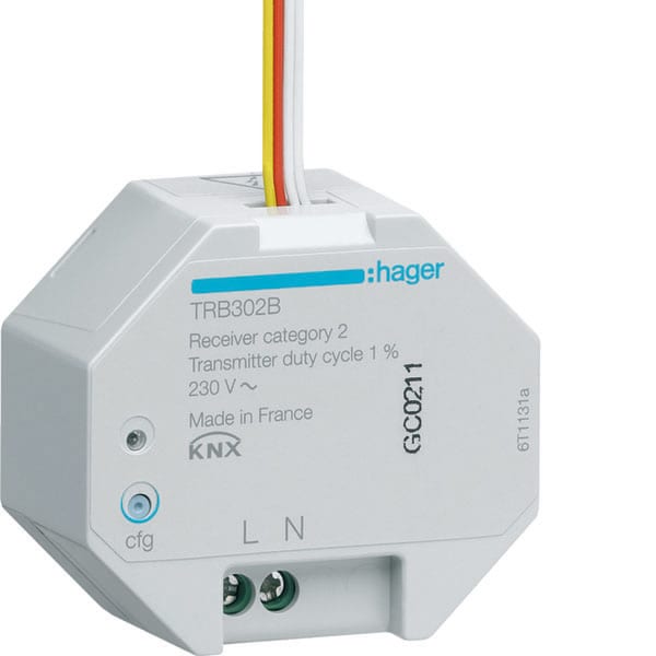 HAGER - HAGTRB302B Funk UP Eingang 2 fach 230V, q.-link