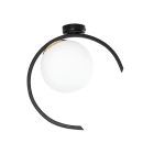 ROSSINI - RSSTSU002NOL PLAFONIERA NERO-ORO LUCIDO/VETRO SATINAT