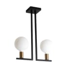 ROSSINI - RSSTWI002NOTS PLAFONIERA NERO/OTTONE SATINATO E27 IP20