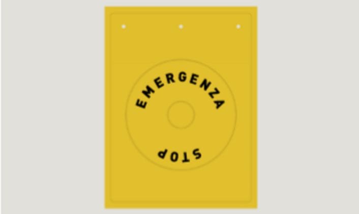 CABUR SRL - CBRTAEM090Y TARGA EMERG PVC AD FLAT GIALLA DIAM EST.