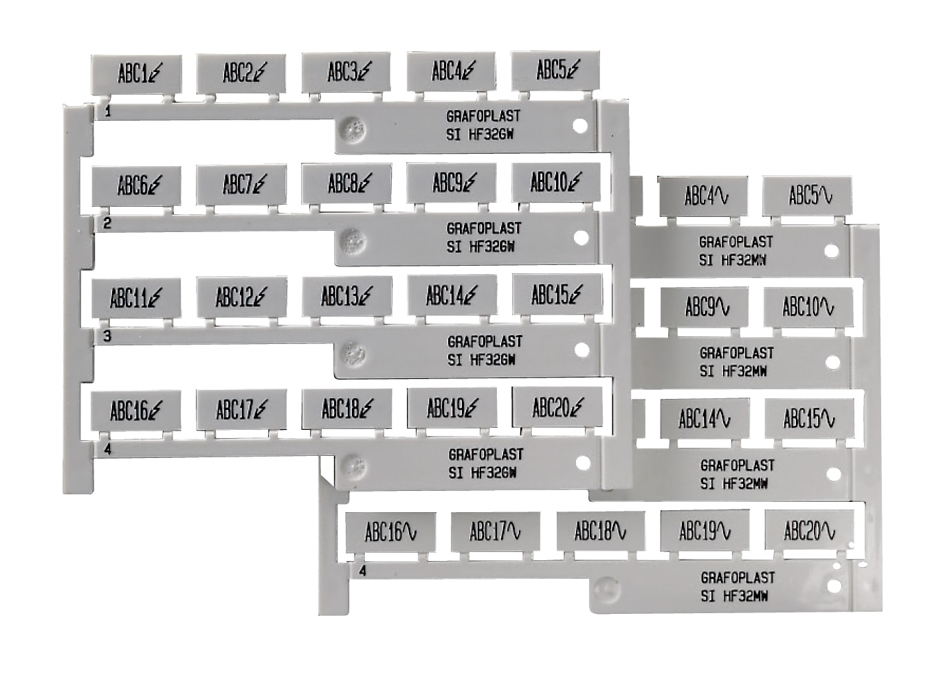 GRAFOPLAST SRL - GRASIHF35GWMC TESSERA BIANCO TELERUTTORI 20X7 MM 1000