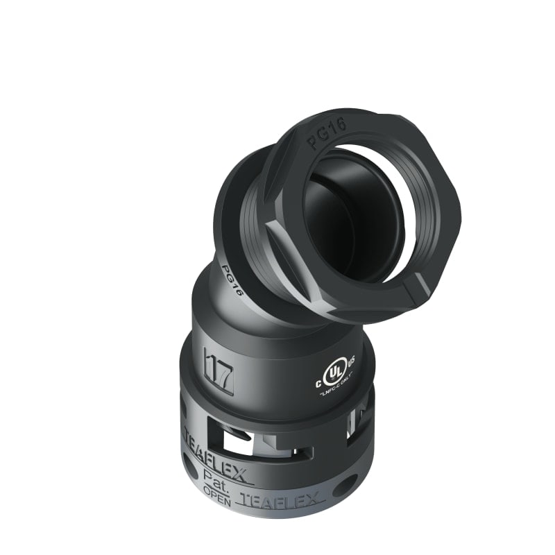 TEAFLEX - TEAU6BBF17P16 CURVA 45?IP66 BF17 PG16 NERO