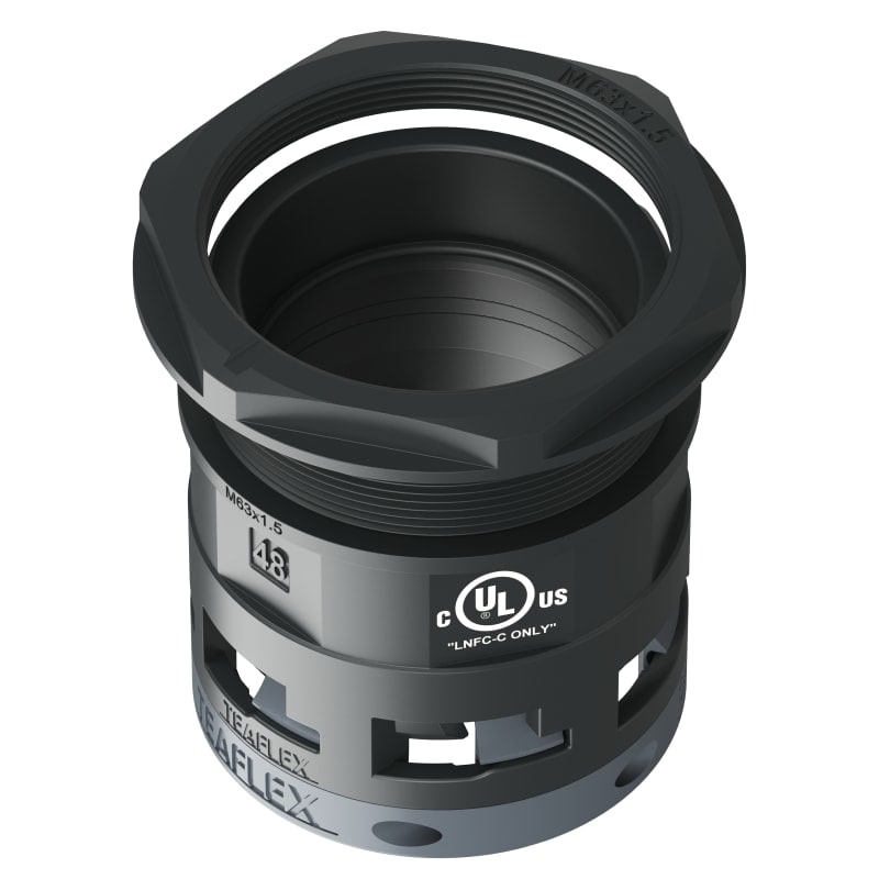 TEAFLEX - TEAU6BSM48M63 RACC.NERO IP66 SM48 M63X1,5