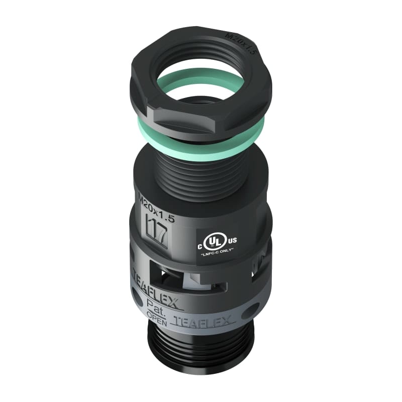 TEAFLEX - TEAU8BSM17M20 RACC.NERO IP68 SM17 M20X1,5