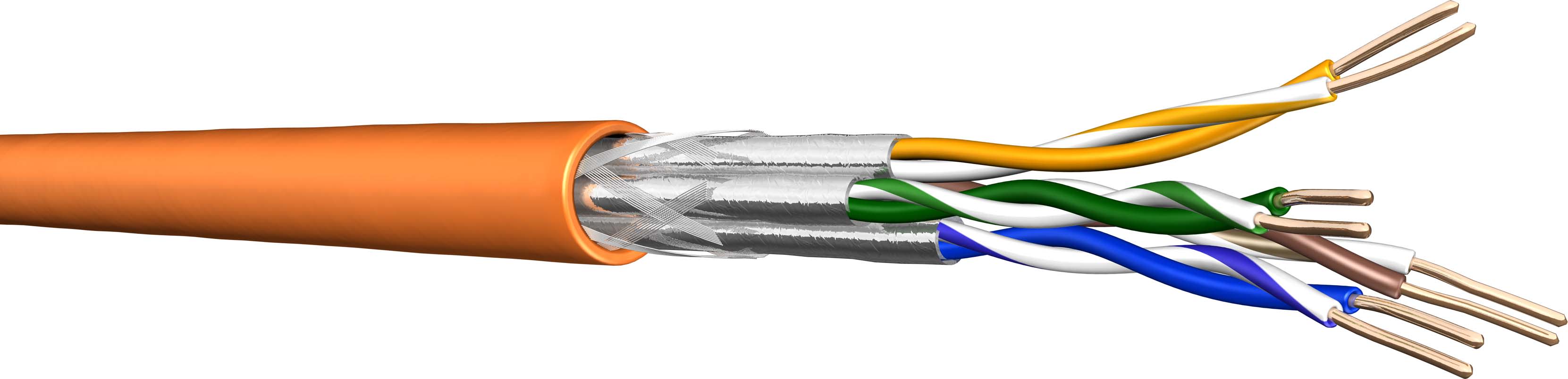 ZELIATECH - NPR60011604 CAVO S/FTP CAT.7 ECA ARANCIO 1000M