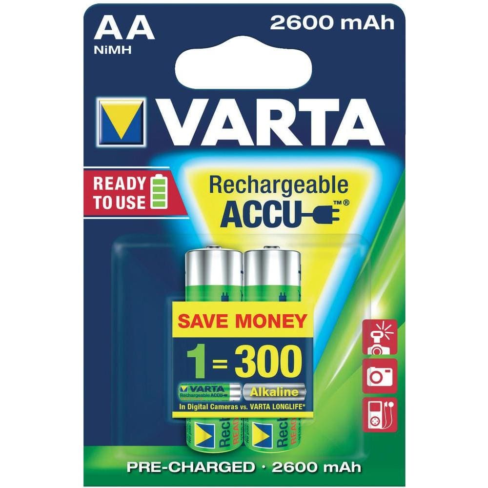 VARTA CONSUMER BATT - VAT5716101402 AA RECHARGE ACCU POWER X2 (2.600 MAH)