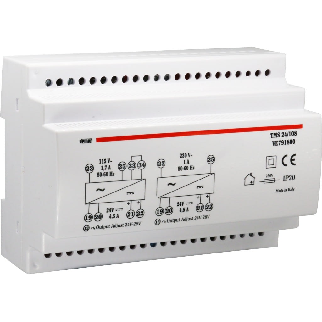 VEMER SPA - VEMVE791800 TMS 24/108 ALIM. 108W 115-230/24V 7DIN