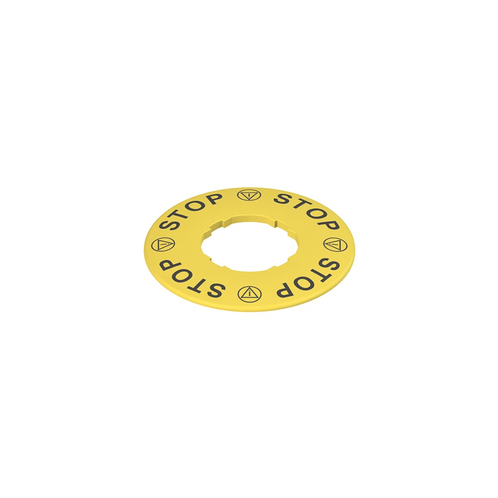 PIZZATO ELETTRICA - PZZVE TF32A5109 TARGHETTA CON FORO SAGOMATO DISCO GIALL