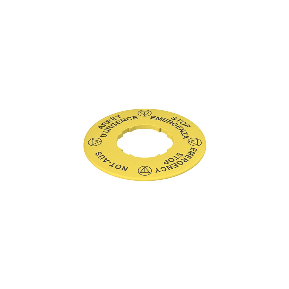 PIZZATO ELETTRICA - PZZVE TF32A5120 TARGHETTA CON FORO SAGOMATO DISCO GIALL