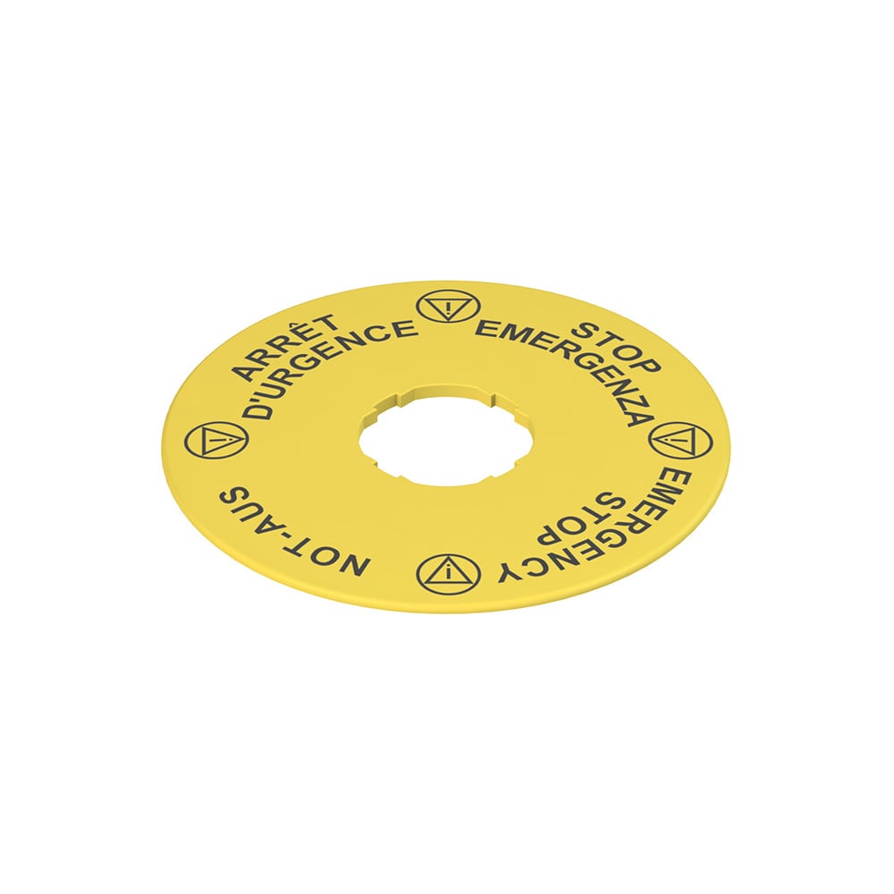 PIZZATO ELETTRICA - PZZVE TF32D5120 TARGHETTA CON FORO SAGOMATO DISCO GIALL