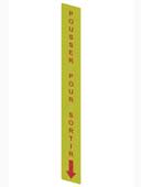 PIZZATO ELETTRICA - PZZVF AP-A1AGR05 ADESIVO GIALLO IN PC RETTANGOLARE 300X3