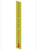 PIZZATO ELETTRICA - PZZVF AP-A1AGR05 ADESIVO GIALLO IN PC RETTANGOLARE 300X3