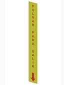 PIZZATO ELETTRICA - PZZVF AP-A1AGR06 ADESIVO GIALLO IN PC RETTANGOLARE 300X3