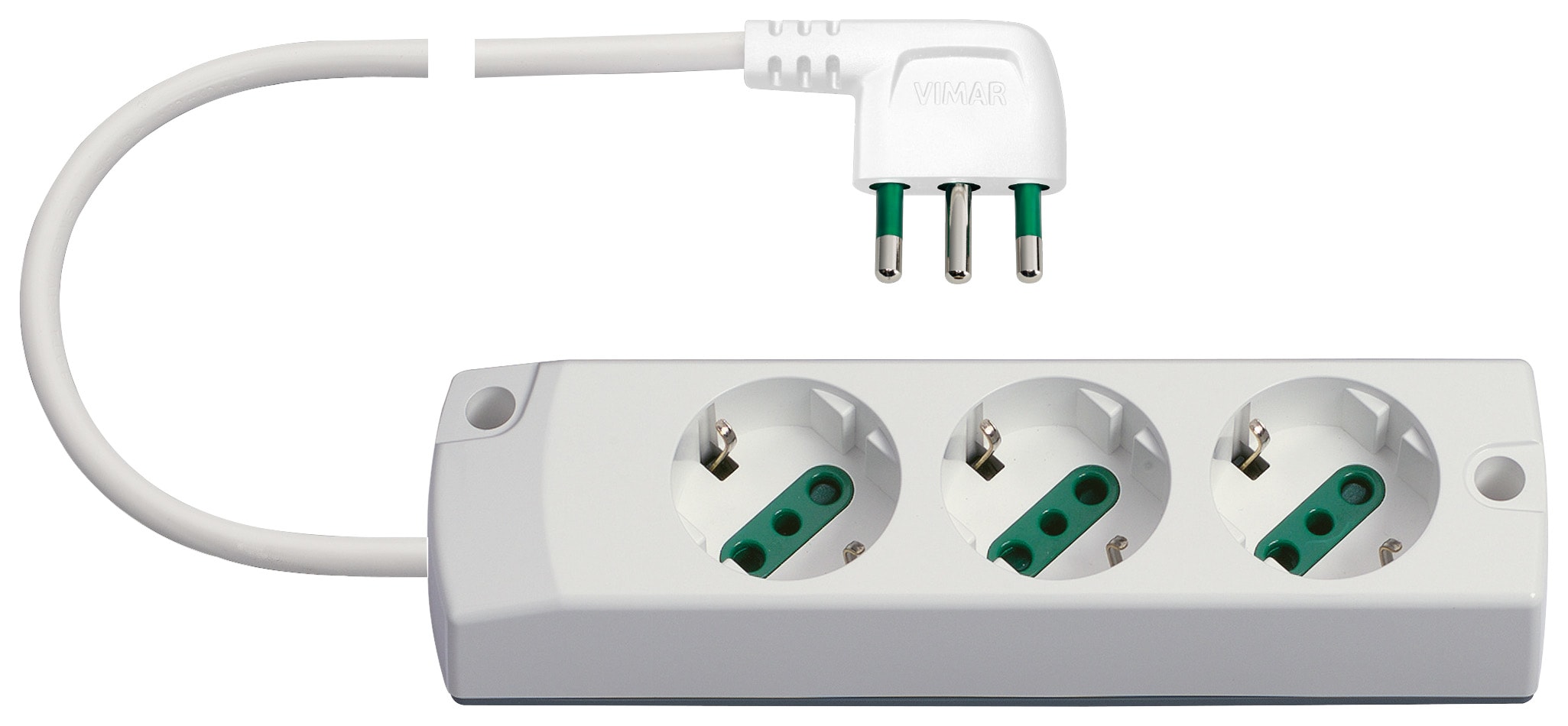 VIMAR SPA - VIW00413.CC.B PRESA MULT. 3P30+S17 90° BIANCO