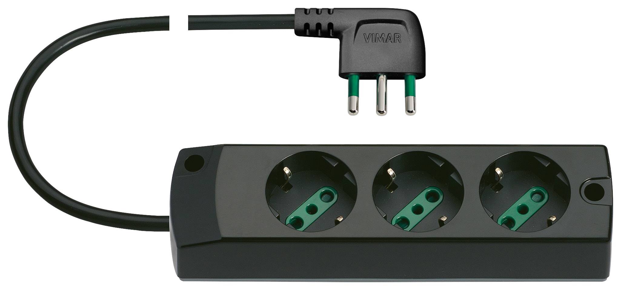 VIMAR SPA - VIW00413.CC Presa mult. 3P30+S17 90° nero