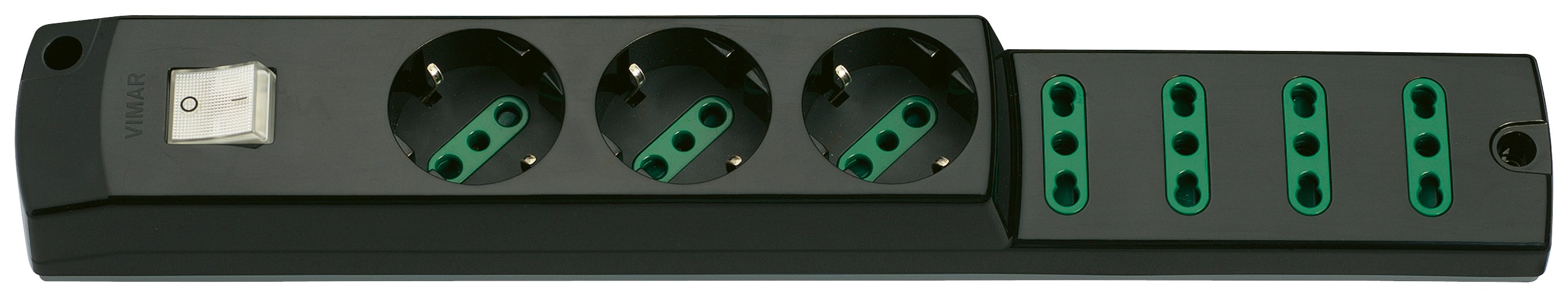 VIMAR SPA - VIW00425.NC PRESA MULT. 3P30+4P17/11+INT. NERO