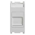 VIMAR SPA - VIW14322.SL Presa RJ11 6/4 con portello Silver