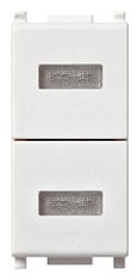VIMAR SPA - VIW14388 DOPPIA SPIA NEUTRA BIANCO