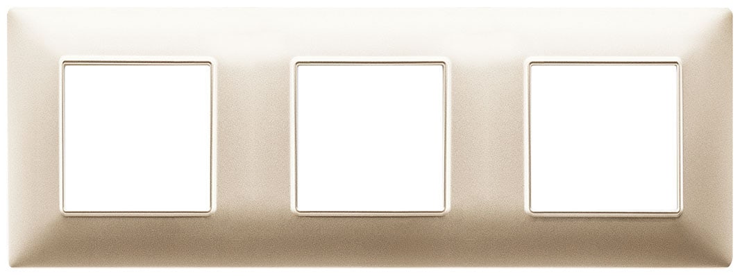 VIMAR SPA - VIW14644.22 PLACCA 6M (2+2+2) INT71CHAMPAGNE OPACO