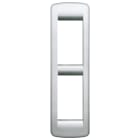 VIMAR SPA - VIW16784.21 Placca Rondò 2M pann.argento met.