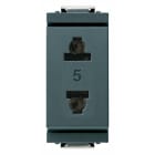 VIMAR SPA - VIW17044 Presa 2P 15A USA+EU ø4,8mm grigio