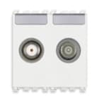 VIMAR SPA - VIW19302.01.B Presa TV-RD-SAT diretta 2 uscite bianco